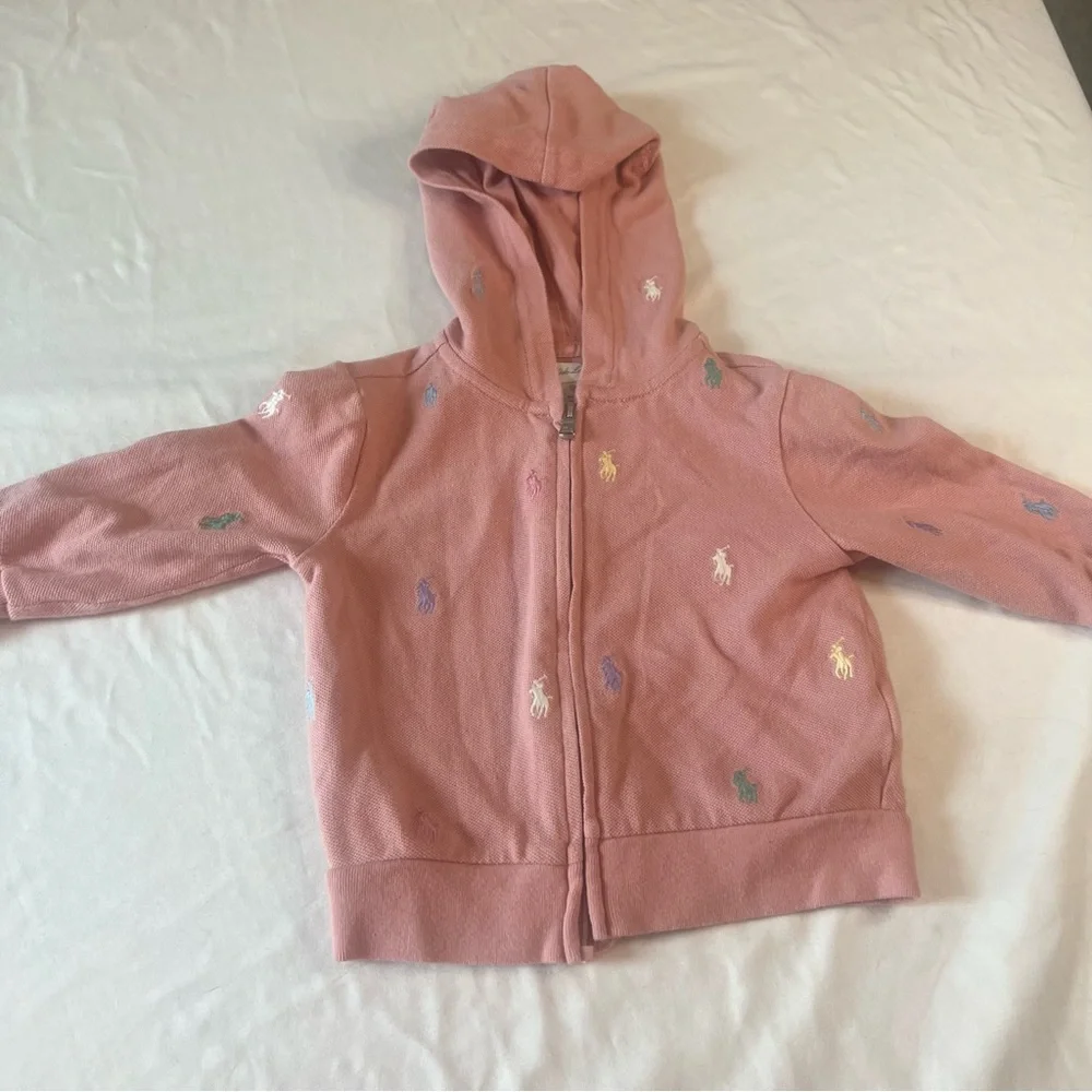 Ralph Lauren Kids‎ Pink Hoodie with Embroidered Details